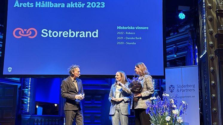 Storebrand är Årets Hållbara aktör enligt Söderberg & Partners