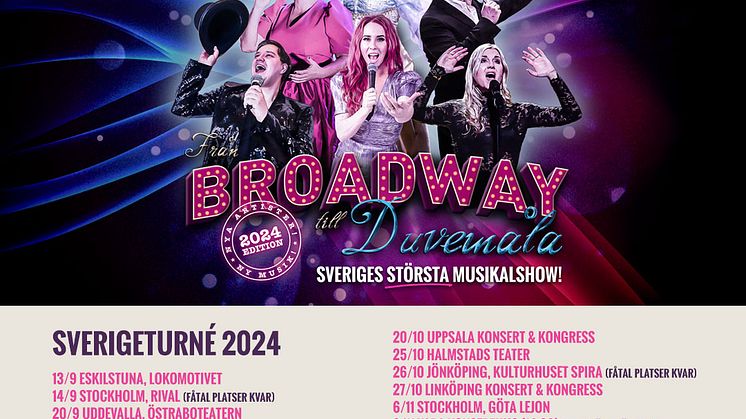 Turnéplan Från Broadway till Duvemåla