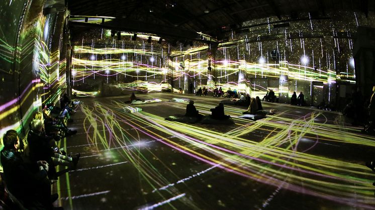 Blick in die Ausstellung "Gustav Klimt. The Gold Experience" im Kunstkraftwerk Leipzig