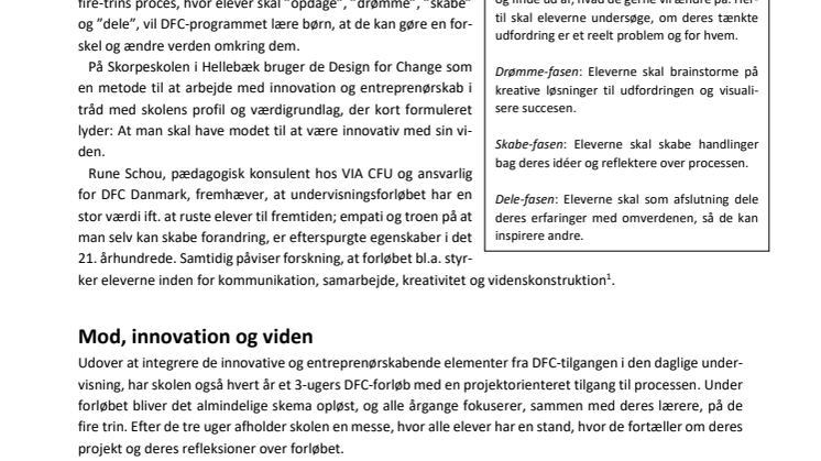 Elever gør en forskel: Design for Change