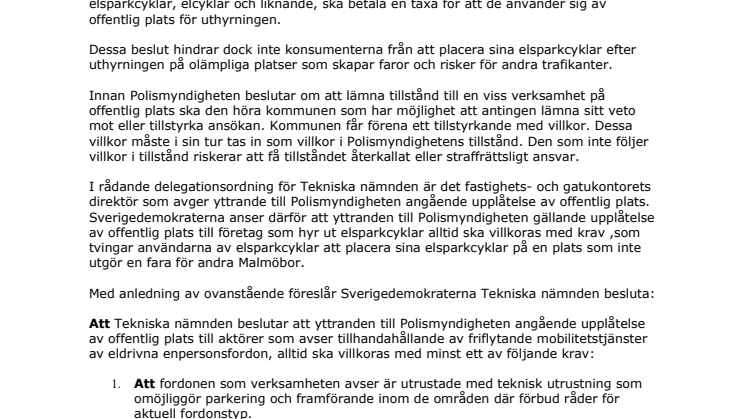 Styr upp problemen omkring elsparkcyklar