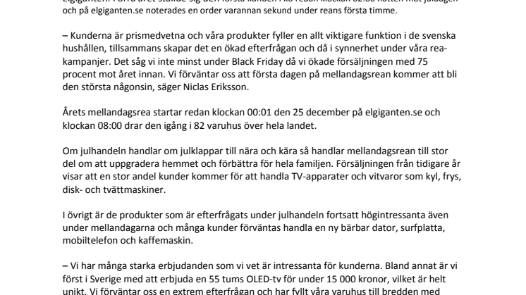 Mellandagsrean står för dörren