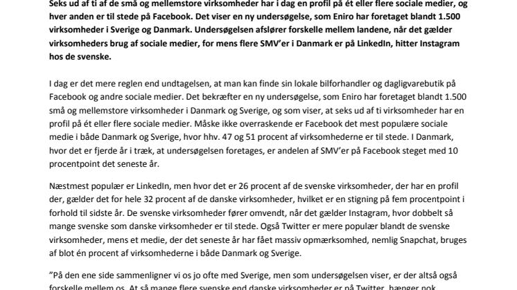 Ny lederundersøgelse: Stadig flere små og mellemstore virksomheder rykker ind på de sociale medier