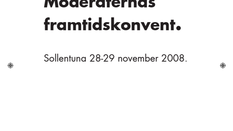 Fredrik Reinfeldt och Per Schlingmann presenterade handlingar inför moderaternas framtidskonvent 