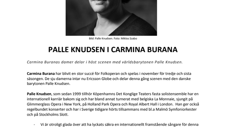 PALLE KNUDSEN I CARMINA BURANA