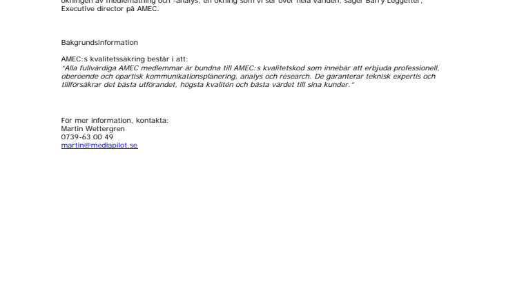 MediaPilot invalda som medlemmar i AMEC