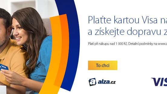 Vizuál ke společné kampani Visa a Alza.cz