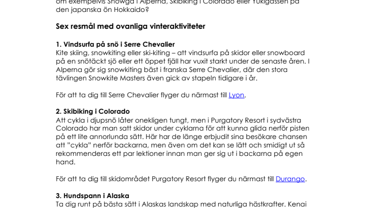 Galna sportlovsaktiviteter världen över