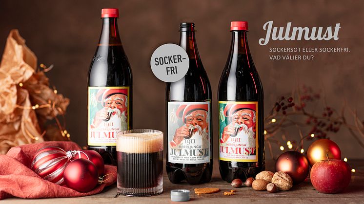 Julmust med eller utan socker från Herrljunga 1911
