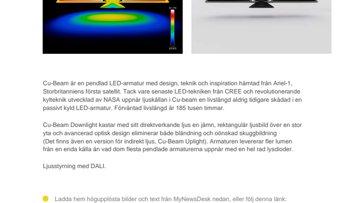 Cu-Beam är äntligen klar. Den lyser i 37 år.