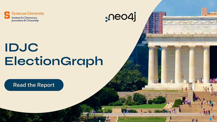 Neo4j tilldelar forskningsbidrag till Syracuse University för kartläggning av trender och desinformation i det amerikanska valet 2024