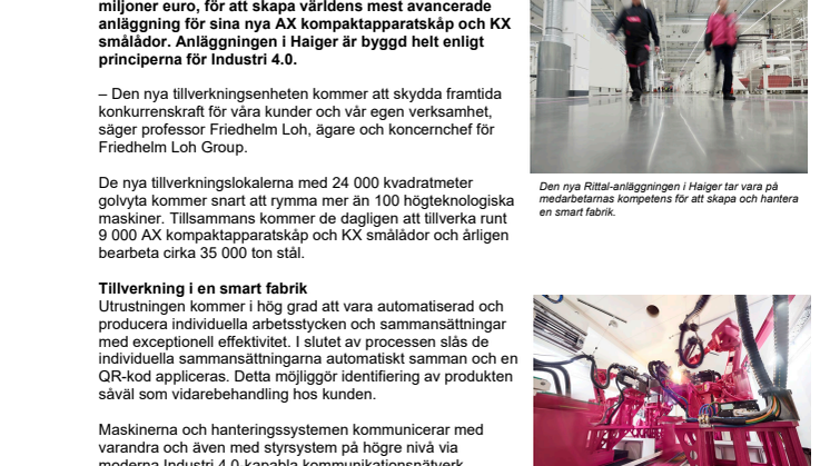 Rittal startar den smarta fabriken