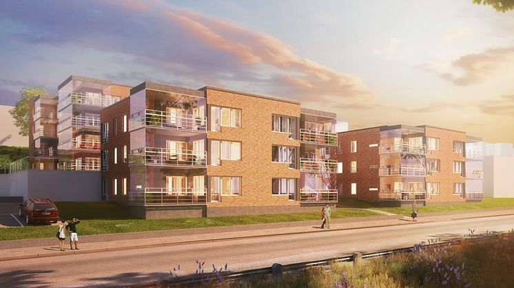 HSB byggstartar 35 lägenheter i brf Solgläntan i Södra Haga Sundsvall