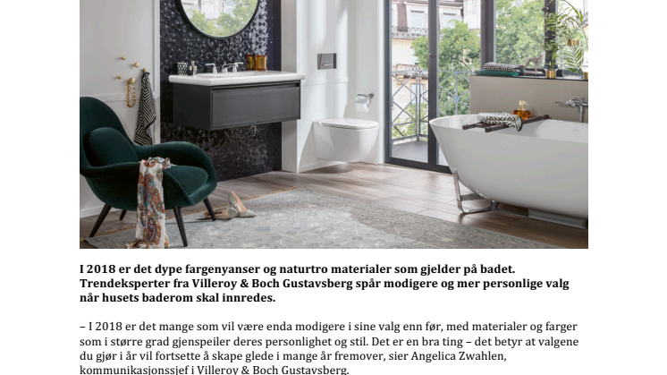 Baderomstrender i 2018: Modig og personlig