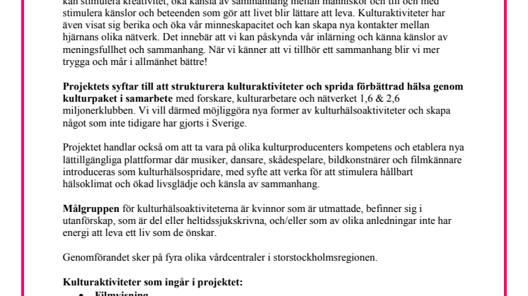 Kultur för kvinnors hälsa 