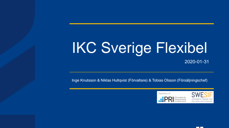 IKC Sverige Flexibel presentation 20200131