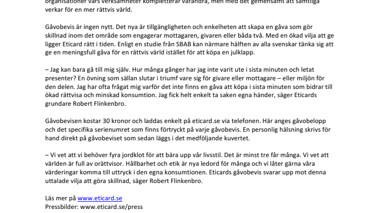 Nytt gåvobevis förenklar givandet