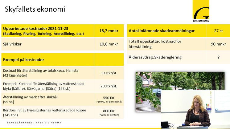Pressträff angående skyfallet i augusti och höghusbranden på Öster i början av oktober