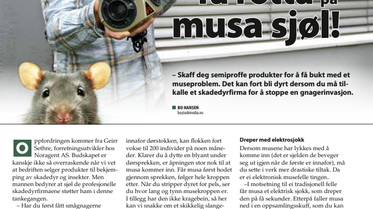 Vi snakker om mus i bladet Bedre Gårdsdrift!