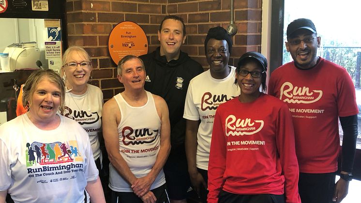 Members of the Run Birmingham group at Chester Road railway station