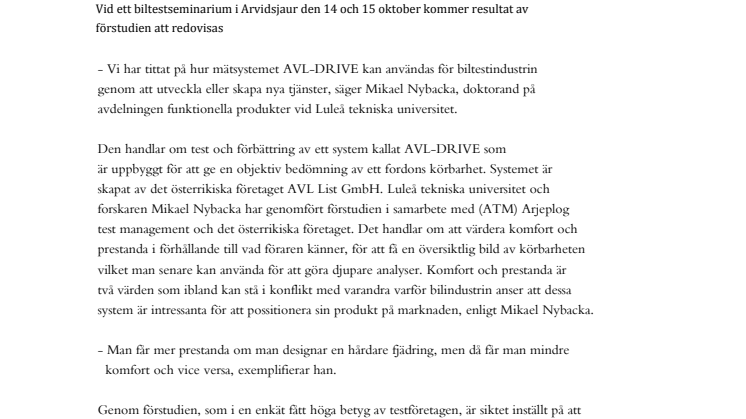Biltestindustrin får hjälp av LTU forskare