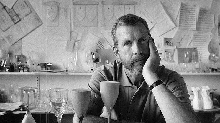 Gunnar Cyrén i sin ateljé 1989