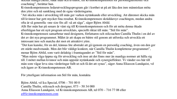 Rätt stil – viktigt för karriären. Även för män
