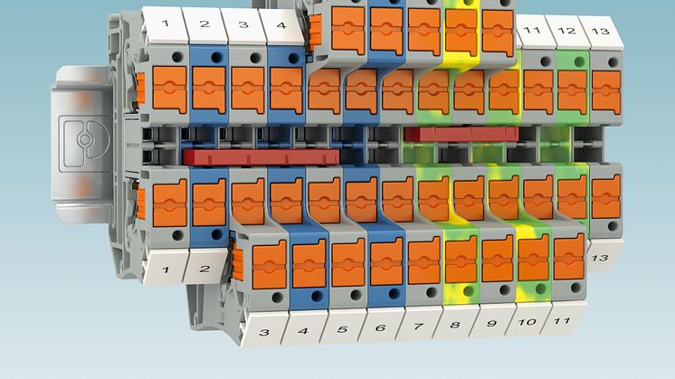 PTV 6 - Push-in anslutningsplint med vertikal ledaranslutning