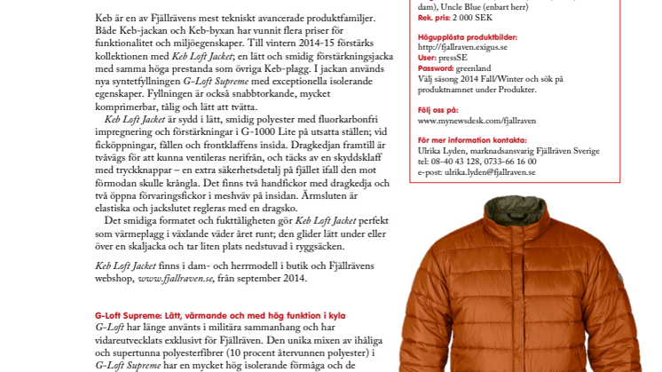 Keb Loft Jacket - lätt och packbar förstärkningsjacka