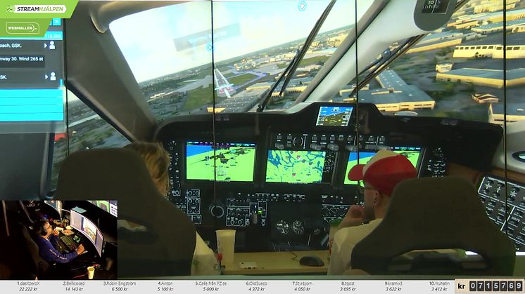 Flygsimulator från Streamhjälpen 2020