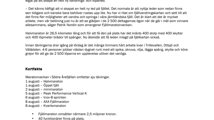 Ny led i fjällen ger maratonlöpare bättre upplevelse