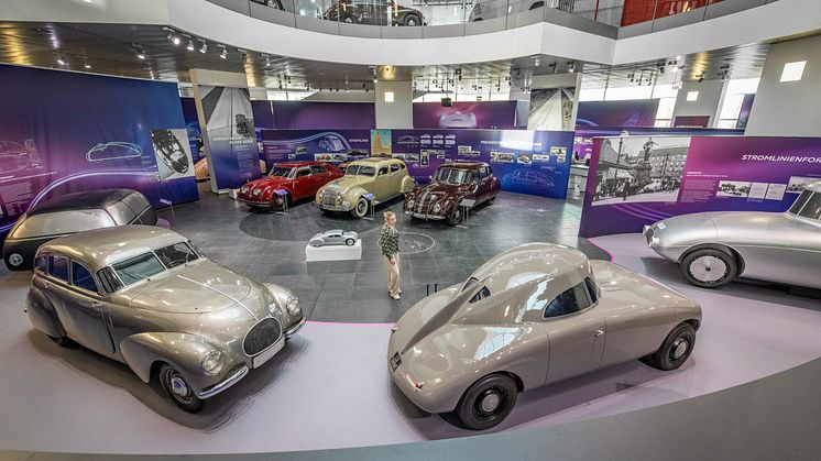 Udsnit af særudstillingen Strømlinet på Audi Museum Mobile i Ingolstadt