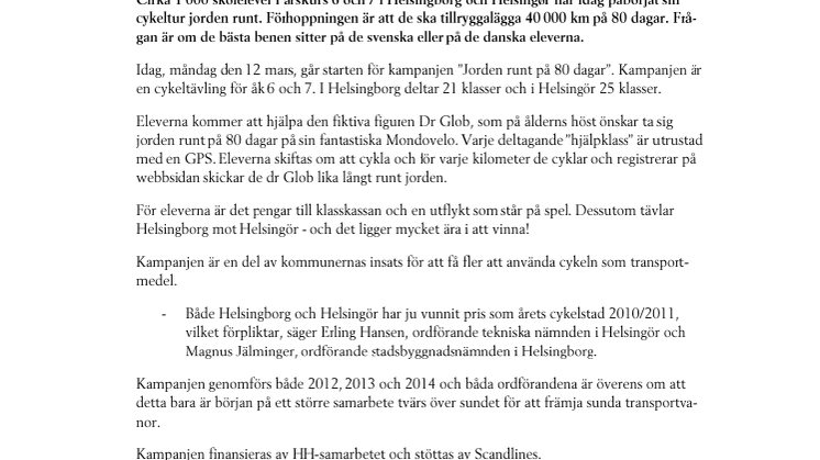 Startskottet har gått och nu cyklar eleverna jorden runt!