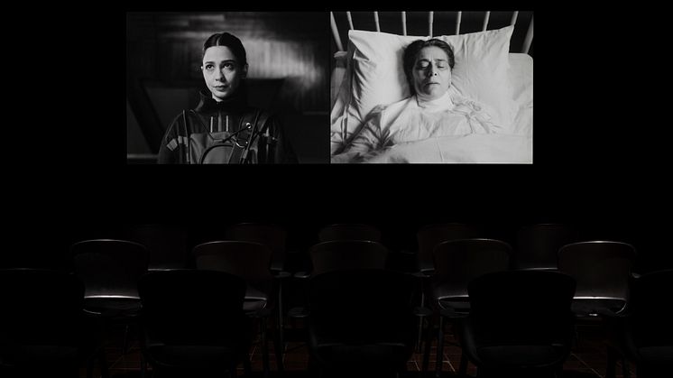 Installationsbild In Vitro, Larissa Sansour och Søren Lind, 2019
