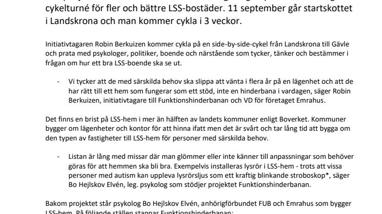 80 mil på cykel för fler och bättre LSS-hem 