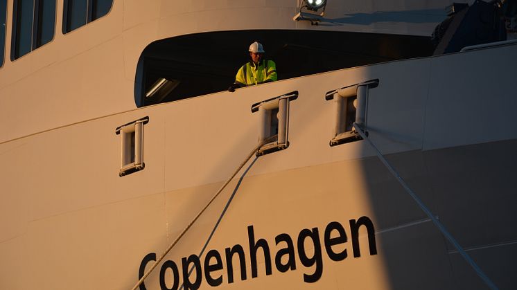 Die "Copenhagen" geht auf Probefahrt