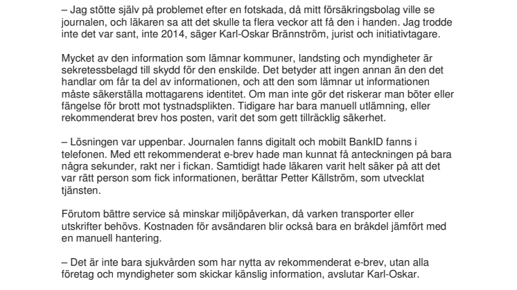 Rekommenderat e-brev gör det billigt och miljövänligt att följa lagen