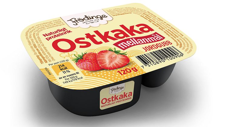 Frödinge Ostkaka Mellanmål - jordgubb
