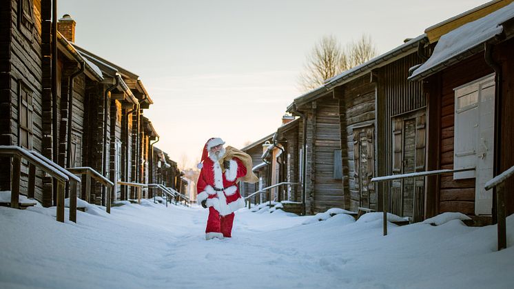 Jultomten i samarbete med butiker i Skellefteå
