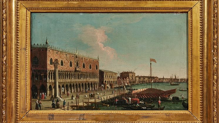 Apollonio Domenichinis Canale Grande i Venedig. 