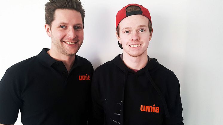 Johan Johansson, verksamhetschef för Umia och  Kim Ekman, Yrkesgymnasiet Skellefteå