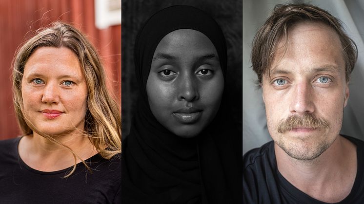 Anna Rosling Rönnlund, Ikram Abdulkadir och David Lundmark tar hem årets Dokumentärfotopris. Foto: Jann Lipka, Salma Abdulkadir och David Lundmark.