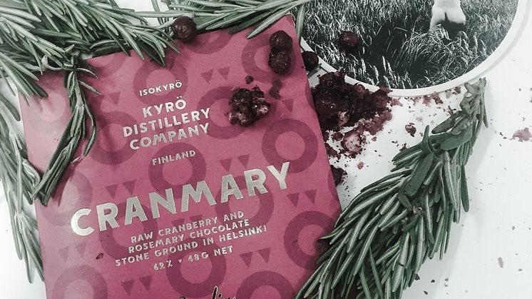 Nyhet – Goodio rawchoklad med gin, tranbär och rosmarin