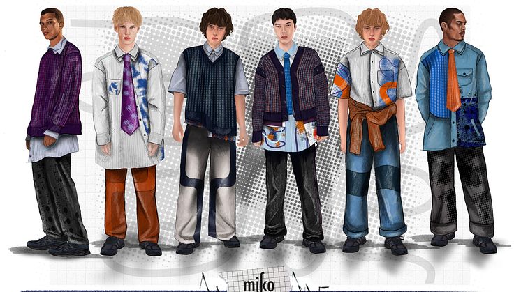 Designs from Fashion Design and Marketing student, Bethany Oakey's brand, Miko.