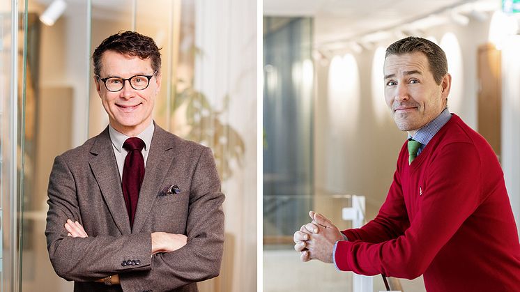 Arvid Liepe, ekonomi- och finanschef, och Staffan Fredlund, miljö- och klimatchef på Wihlborgs 