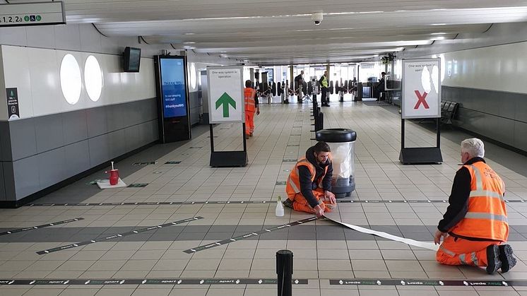 New signage being installed at Milton Keynes station