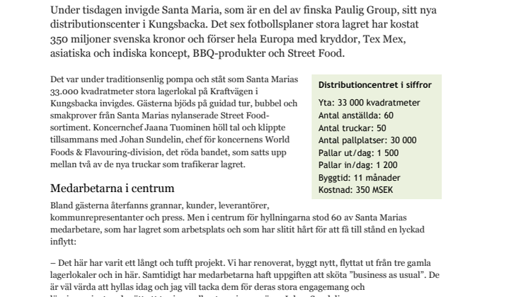 Santa Maria invigde mångmiljonsatsning i Kungsbacka