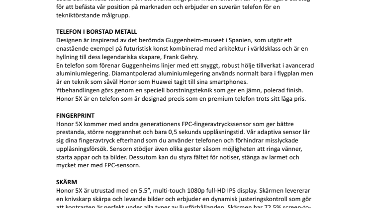 Topptelefon utan massa nonsens – nu släpper vi Honor 5X i Sverige!