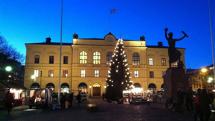 Tidigare julgran på Stora torget i Karlstad