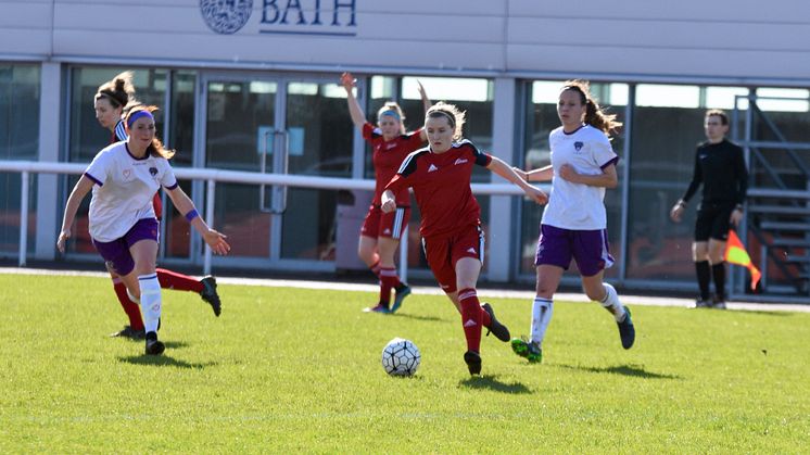 Northumbria University Women's Football Team on the ball
